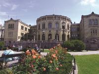 Norwegen, Oslo, Hauptstadt Norwegens, Christiania, Kristiania, Parlamanentsgebäude, Storting