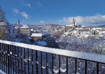 Tschechien, Böhmen, Südböhmen, Krumau, Český Krumlov, Historische Altstadt, Kulturdenkmal, UNESCO-Weltkulturerbe, Winter, Schnee