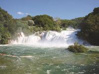 Kroatien, Dalmatien, Sibenik-Knin, Nationalpark Krka, Wasserfälle
