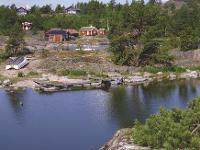 Schweden, Landschaft, Schären, Holzhütten