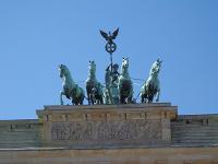 Deutschland, Berlin, Bundeshauptstadt, Brandenburger Tor, Triumphtor, Pariser Platz, Wahrzeichen, Quadriga, Siegesgöttin Viktoria
