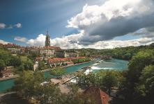 Schweiz, Bern, Stadt, Fluss, Aare, Berner Münster, Stadtansicht