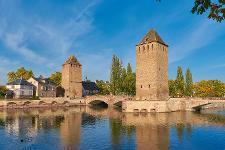 Frankreich, Straßburg, Strasbourg, Stadt, Altstadt, La Petit France, Ponts Couverts, Verteidigungsanlage, Ill