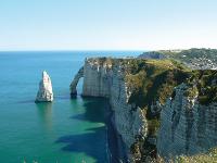 Frankreich, Normandie, Etretat, Seebad, Felsklippen, Felsformationen, Meer, Strand, Landschaft, Natur