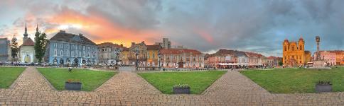 Rumänien, Banat, Timisoara, Little Vienna, Das kleine Wien, Piata Unirii, Platz der Vereiningung, Domplatz, Palais, Dom zu Timisoara, Dreifaltigkeitssäule, europäische Kulturhauptstadt 2021