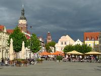 Deutschland, Brandenburg, Cottbus, Altmarkt, Gute Stube der Stadt Cottbus, Oberkirche St, Nikolai