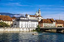Schweiz, Solothurn, Aare, Barockstadt, Baudenkmal, St.-Ursen Kathedrale, St. Ursenkathedrale, Bistum Basel